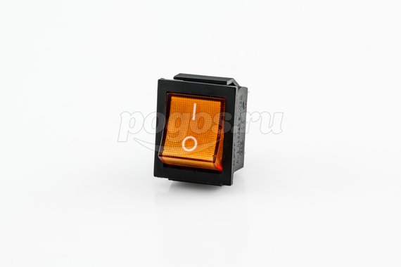 Выключатель клавишный 250V 15А (6с) ON-ON желтый с подсветкой (RWB-506, SC-767) REXANT