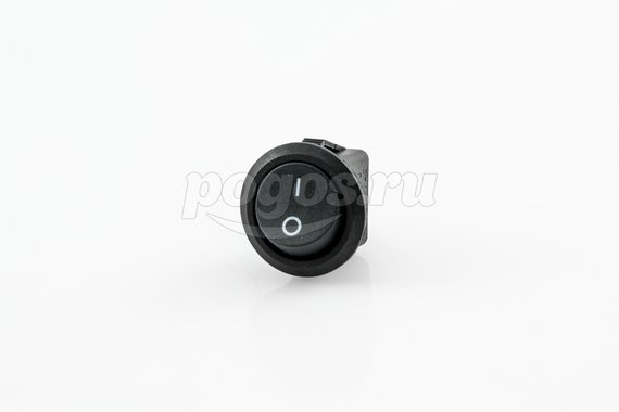 Выключатель клавишный круглый 250V 6А (2с) ON-OFF черн.(RWB-212,SC-214,MRS-102-8) REXANT