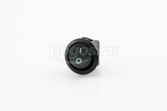 Выключатель клавишный круглый 250V 6А (2с) ON-OFF черн.(RWB-212,SC-214,MRS-102-8) REXANT