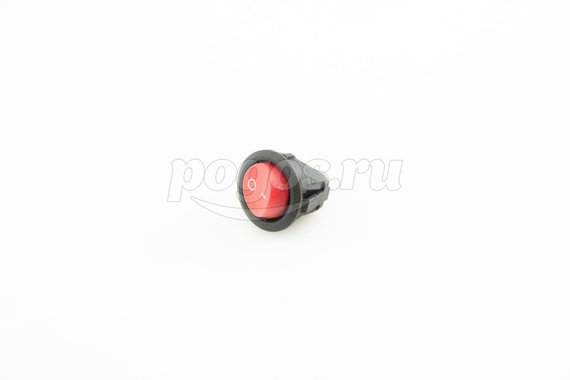 Выключатель клавишный круглый 250V 6А (2с) ON-OFF красный (RWB-213,SC-214,MRS-102-8) REXANT