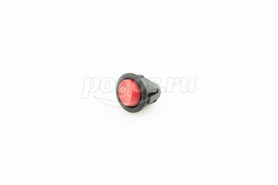 Выключатель клавишный круглый 250V 6А (2с) ON-OFF красный (RWB-213,SC-214,MRS-102-8) REXANT