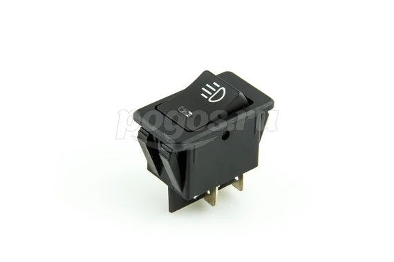Выключатель клавишный 12V 35А (4с) ON-OFF с синей подсветкой (ASW-17D) REXANT