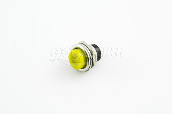 Выключатель-кнопка  металл 220V 2А (2с) (ON)-OFF d16.2  желтая (RWD-306) REXANT