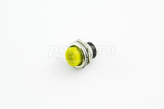 Выключатель-кнопка  металл 220V 2А (2с) (ON)-OFF d16.2  желтая (RWD-306) REXANT