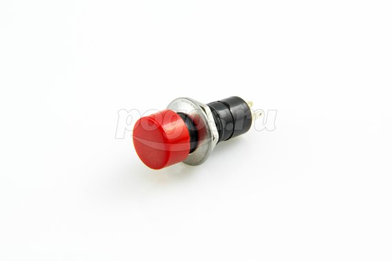 Выключатель-кнопка 250V 1А (2с) ON-OFF красная (PBS-16А) REXANT