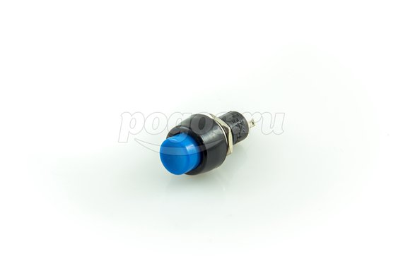 Выключатель-кнопка 250V 1А (2с) ON-OFF синяя Micro (PBS-20А) REXANT