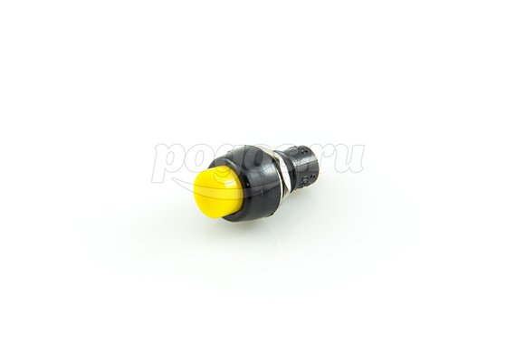 Выключатель-кнопка 250V 1А (2с) ON-OFF желтая Micro (PBS-20А) REXANT