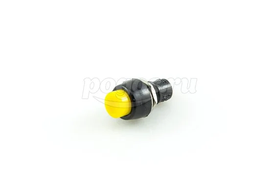 Выключатель-кнопка 250V 1А (2с) ON-OFF желтая Micro (PBS-20А) REXANT