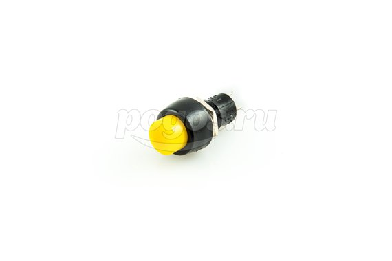 Выключатель-кнопка 250V 1А (2с) (ON)-OFF Б/Фикс желтая Micro (PBS-20В) REXANT