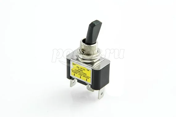 Тумблер 12V 30А (3c) ON-OFF однополюсный  с зеленой LED подсветкой (ASW-07D-2) REXANT