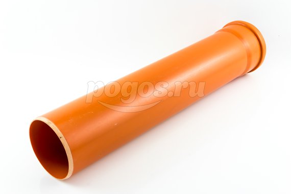 Труба PP d-110*1000мм для наружней канализации оранжевая KG  OSTENDORF