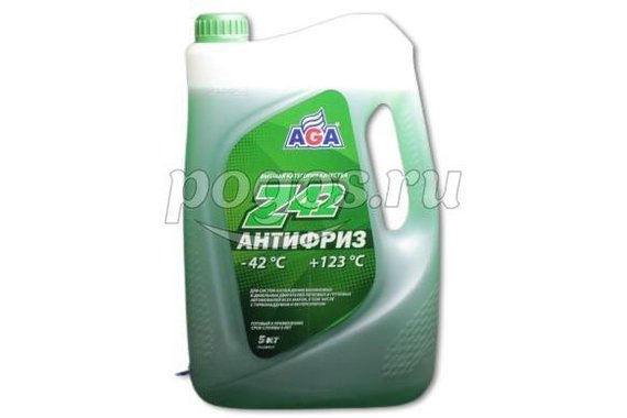 Антифриз Z42 -42 зеленый (моноэтиленгликоль) 5кг.  AGA