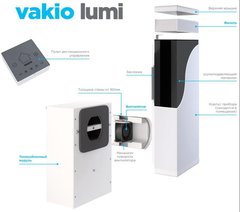Устройство приточно-вытяжной вентиляции (рекуперации) VAKIO Lumi