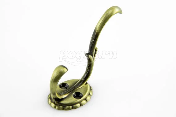 Крючок 2-х рожковый бронза М1510-0025L