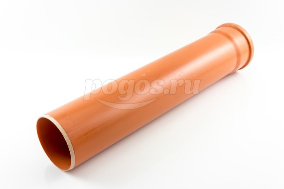 Труба PP d-110*2000мм для наружней канализации оранжевая KG  OSTENDORF