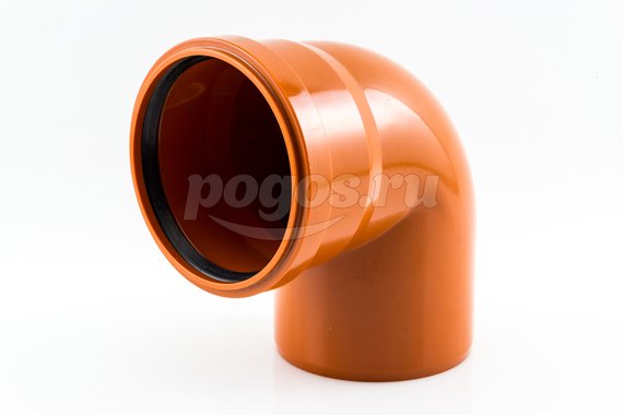 Отвод PP d-110мм/87гр для наружней канализации оранжевый KG  OSTENDORF