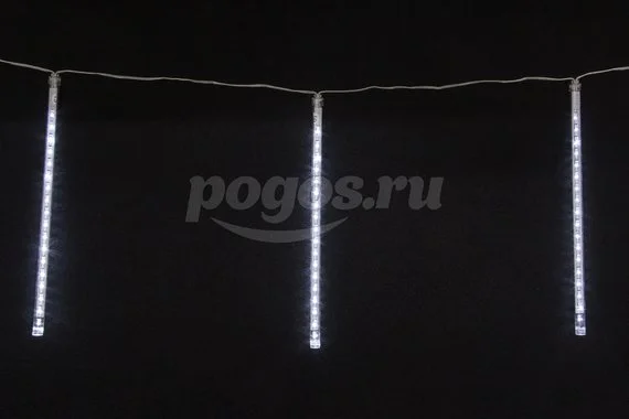 Гирлянда "Бахрома" длина 2м падающий белый свет "Звезды" IP44  UNIEL
