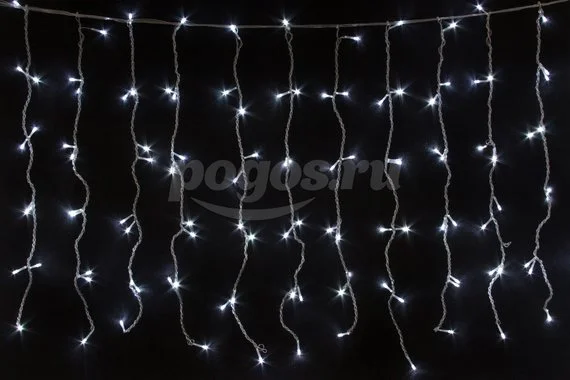 Гирлянда новогодняя "Занавес" 1,5*1,5м, белый свет, 160 led,  контроллер