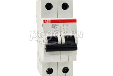 Выключатель автоматический 2п С 50А SH202L 4.5кА  ABB