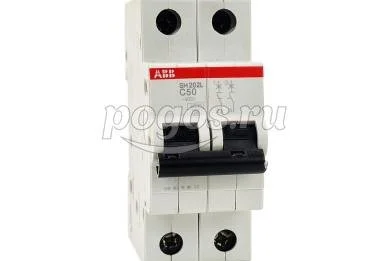 Выключатель автоматический 2п С 50А SH202L 4.5кА  ABB