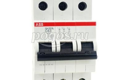 Выключатель автоматический 3п С 63А SH203L 4.5кА  ABB