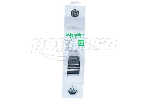 Автоматический модульный выключатель EASY 9 1п C 6А 4.5кА Schneider Electric EZ9F34106