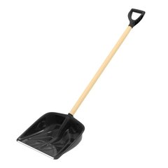 Лопата снеговая 460х420мм полипропиленовая в сборе "Альфа" с металлической планкой и ручкой  Россия