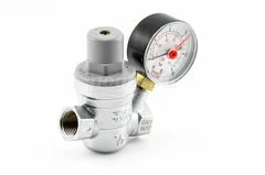 Редуктор давления 1/2" с манометром никель PF