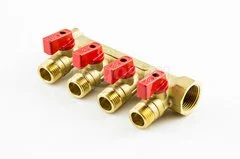 Коллектор F  3/4" с 4 шар.кранами M 1/2"  СТМ