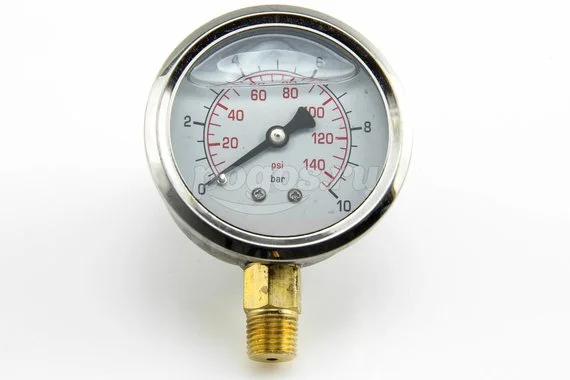 Манометр радиальный M 1/4"14бар (190PSI) 63мм глицерин THB