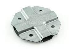 Соединитель 4-х труб 20х20х1,2мм X-образный цинк Краб-система