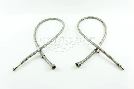 Подводка для смесителей 1000мм, пара, 1/2 -M10  Luxe PF