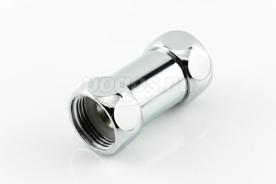 Муфта для п/сушителей F - F 3/4" с двумя накидными гайками хром  PF