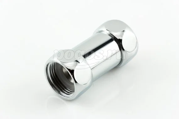 Муфта для п/сушителей F - F 3/4" с двумя накидными гайками хром  PF