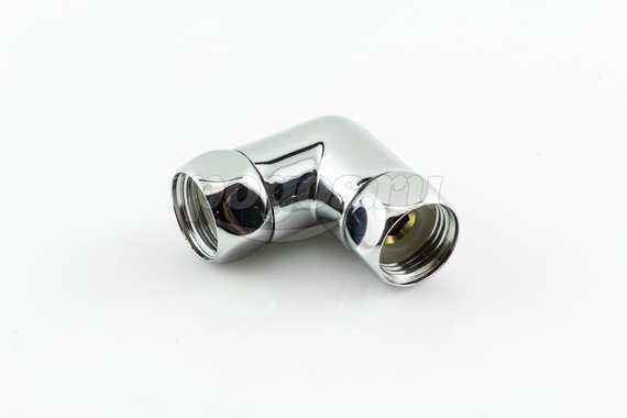 Уголок для п/с F - F 1/2" с двумя накидными гайками хром  TF