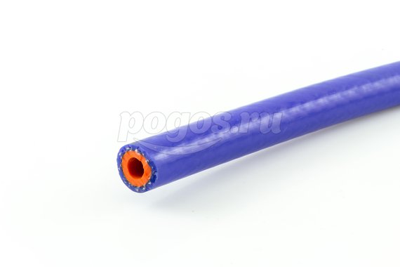Шланг силиконовый  8*4,0мм 6,0атм армированный для систем охлаждения синий /50/