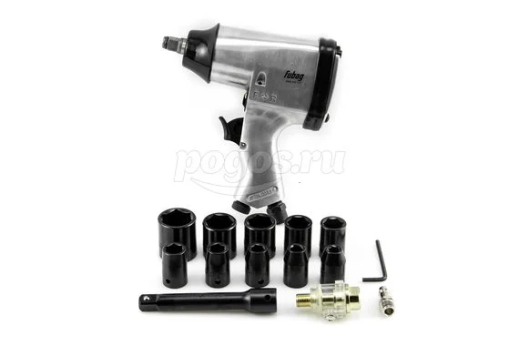 Гайковерт пневматический 1/2" 312Нм 158л/мин +10головок кейс PWS 312 FUBAG