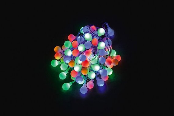 Гирлянда шарики 100LED мульти, длина 10м 230V  Feron