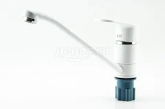 Смеситель для кухни однорычажный низкий излив картр.40мм белая эмаль А25 CALORIE