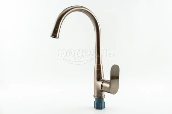 Смеситель кухонный однорычажный высокий излив картр.40мм медь E25 CALORIE 