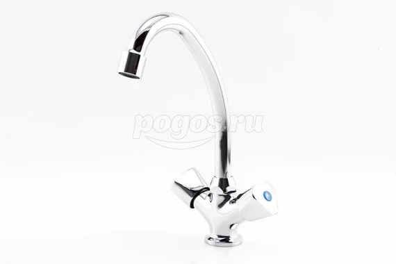 Смеситель двухвентильный кухонный длинный излив ЭКО2 CALORIE