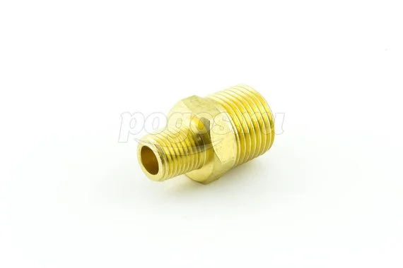Ниппель переходной 1/2"- 1/4" латунь THB