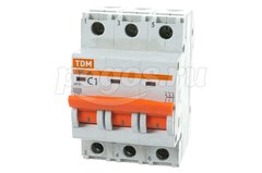 Автоматический выключатель TDM ВА47-29 3Р 1А 4.5кА С SQ0206-0100