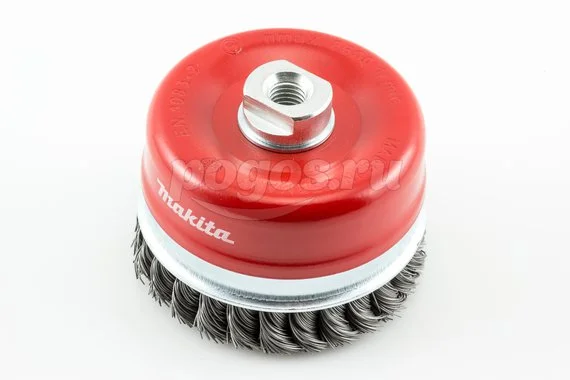 Щетка для УШМ чашечная 100мм М14 пучки витой проволоки 0,5мм MAKITA