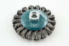 Щетка для УШМ шлифовальная 100мм 14мм плоская пучки проволоки MAKITA