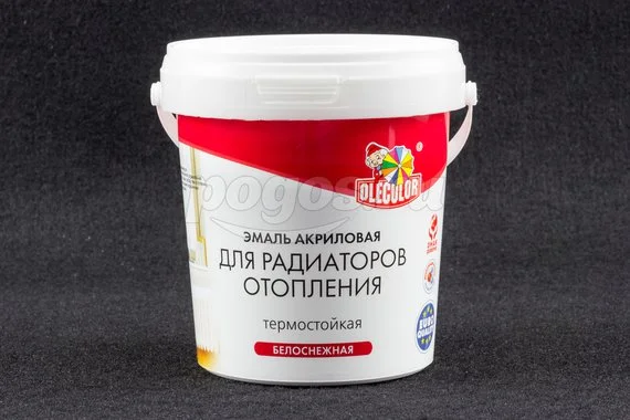 Эмаль акриловая для радиаторов  отопления белый 1кг OLECOLOR