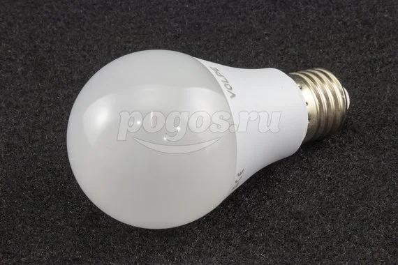 Светодиодная лампа Е27 7W 6500K груша А60 матовый белый Optima VOLPE
