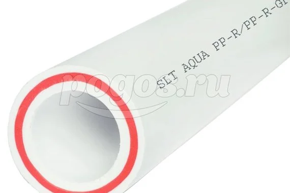Труба PP-R PN20 d-50мм L-4м арм.стекловолокном белый  MEERPLAST