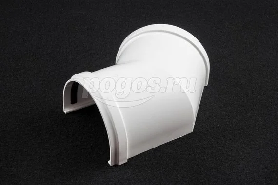 Угловой элемент пластиковый d-120мм 135° пломбир Standart DOCKE