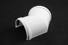 Угловой элемент пластиковый d-120мм 135° пломбир Standart DOCKE